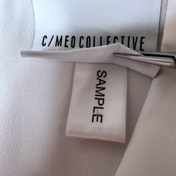 C/MEO COLLECTIVE Maxi Mermaid? Dress SM Colorblock Orange Black High Neck - Picture 13 of 13